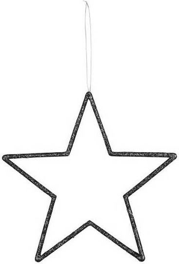 Crăciunesc Decorativ Suspendata Stea Plastic Negru 24.5x24.5x24.5buc 1buc