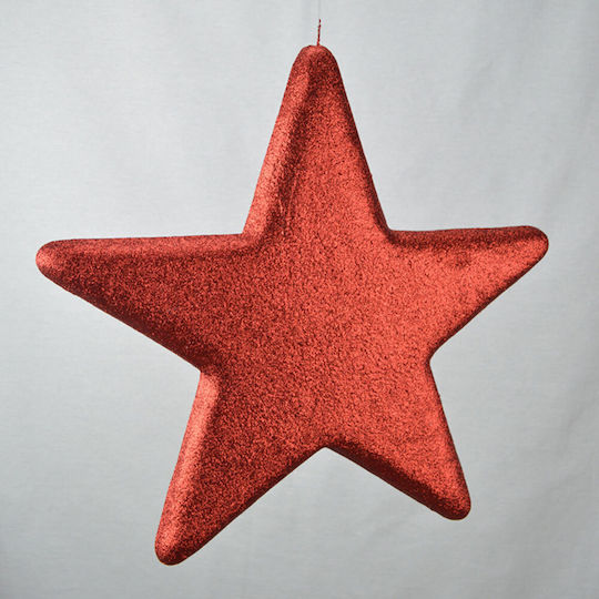 Crăciunesc Decorativ Suspendata Stea Plastic Roșu 40x40x40buc 1buc