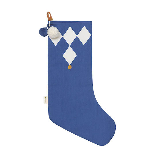 Blue Christmas Decorative Sock