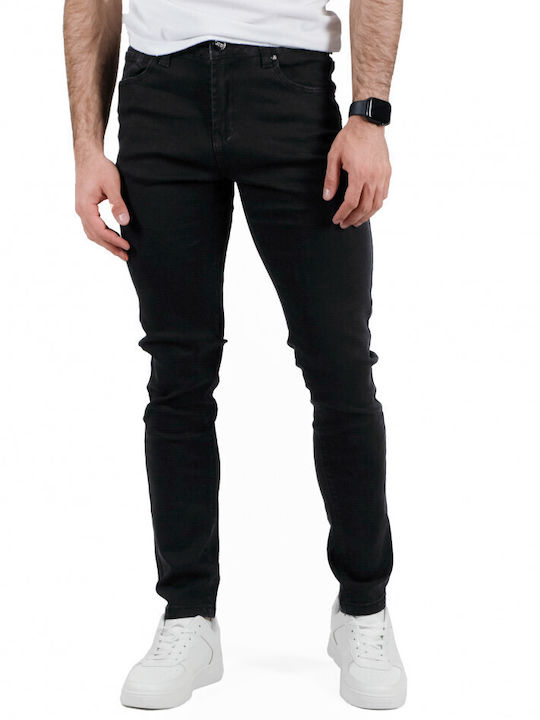 Cor's Men's Elastic Jeans Pants Black