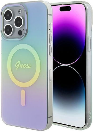 Guess Iml Iridescent Magsafe Back Cover Πλαστικό Τιρκουάζ (iPhone 15 Pro Max)