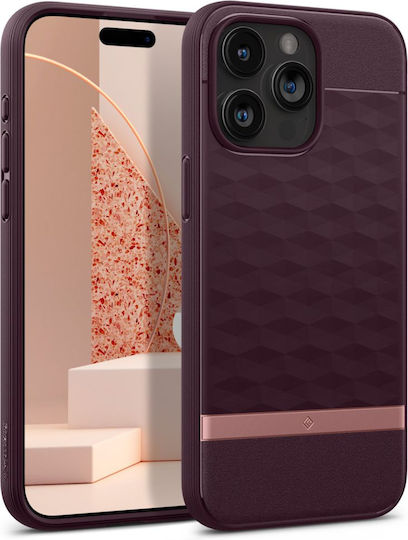 Caseology Parallax Mag Umschlag Rückseite Silikon Burgundisch (iPhone 15 Pro Max)