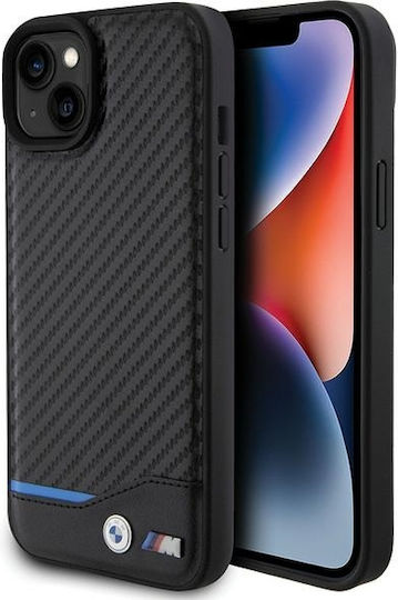 BMW Back Cover Δερμάτινο Μαύρο (iPhone 15 Plus)