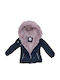 Kinder Freizeitjacke mit Futter & Kapuze Rosa