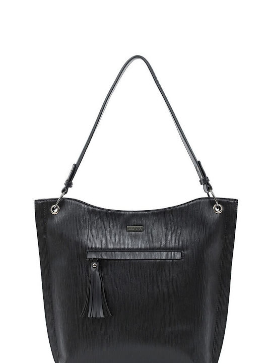 Doca Damen Tasche Schulter Schwarz