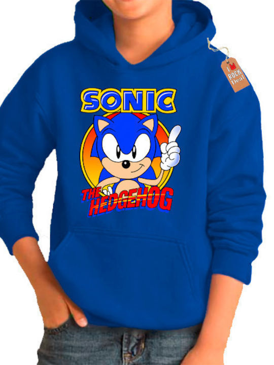 Rock Deal Παιδικό Φούτερ με Κουκούλα Μπλε Sonic
