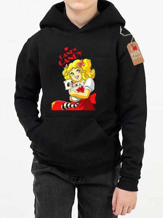 Kinder-Sweatshirt mit Kapuze Schwarz