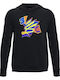 Kinder-Sweatshirt mit Kapuze Schwarz Splash
