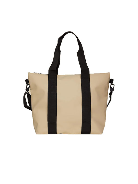 Rains Damen Tasche Tote Hand Beige