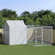 vidaXL Metallisches Hundepark 400x400x250cm Silber