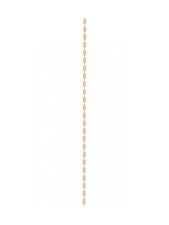 Mertzios.gr Goldene Kette Nacken 14K Dünne mit einer Dicke von 1.5mm und einer Länge von 60cm