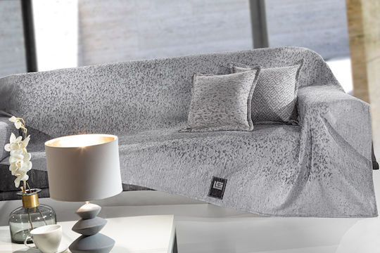 Guy Laroche Matis Armchair Throw 2 Sides P180xW150cm Gray Guy Laroche Matis Armchair Throw 2 Sides P180xW150cm Gray