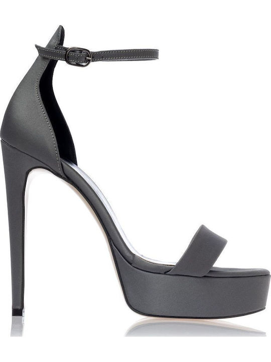 Stoff Sandalen Gray