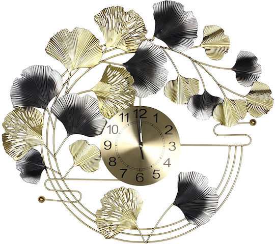 Keskor Wanduhr Metallisch Schwarz Ø70cm