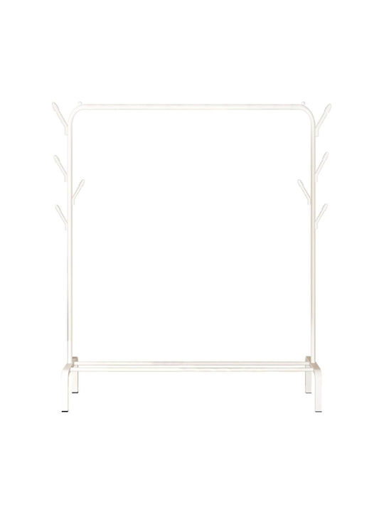 Metallic Garment Rack White 110x40x150cm