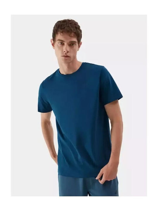 4F Herren T-Shirt Kurzarm Marineblau