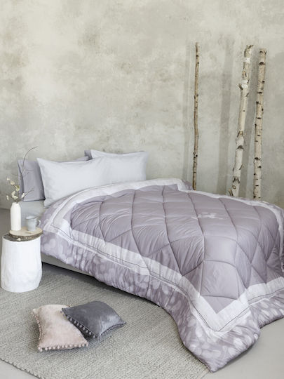 Nima Πάπλωμα Υπέρδιπλο με Γέμιση Microfiber 220x240εκ. Nevena Grey