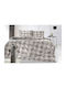 Guy Laroche Duvet Cover Set Flannel Queen with 2 Pillowcases 225x245 Flannel Mezzo Natural