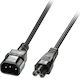 Powertech IEC C5 - IEC C14 Cable 1m Μαύρο (CAB-P034)