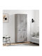 Office Storage Chipboard Closet Grey L69.5xW34xH180cm
