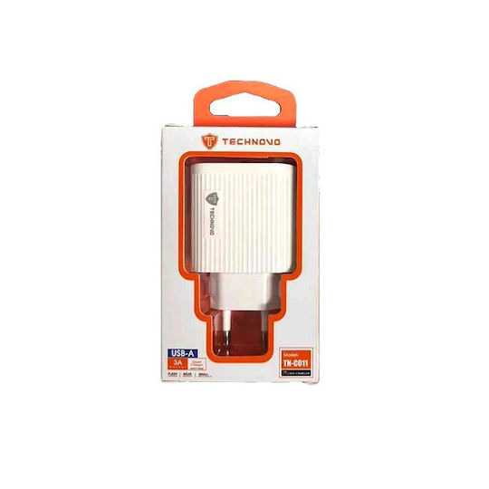Technovo Φορτιστής Χωρίς Καλώδιο Power Delivery / Quick Charge 3.0 Λευκός (TN-C011)