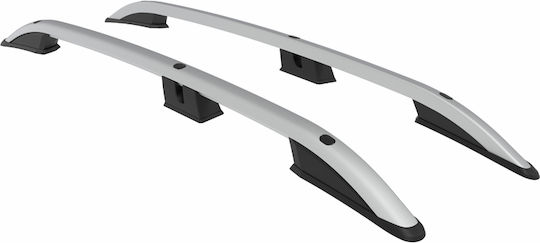 Turtle Μπάρες Οροφής Αλουμινίου για Toyota Crown Ford EcoSport (Σετ με πόδια) Ασημί