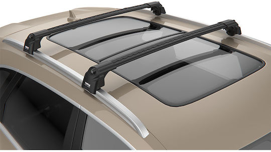 Turtle Μπάρες Οροφής Αλουμινίου Air2 για BMW X1 / X2 / X3 (Σετ με πόδια) Μαύρες