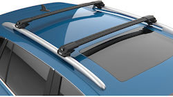 Can Auto Roof Bars Aluminum Air1 (with Roof Rack Legs and Lock) Black