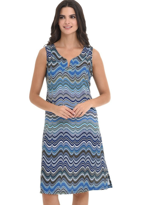 Primavera Damen Kleid Strand Blau