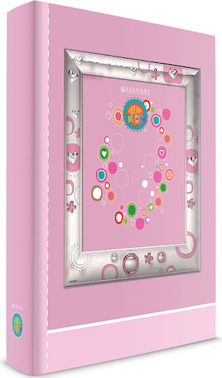 Slevori Children's Album Suitable for Photos 9x13cm Pink made of Silver 9x13cm