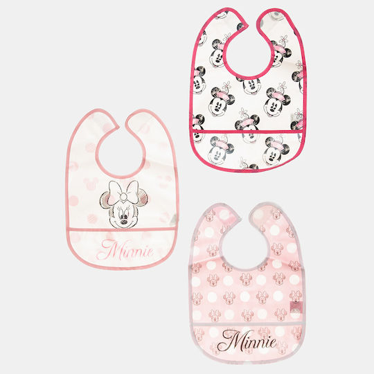 Alouette Mouse Αδιάβροχη Σαλιάρα Υφασμάτινη με Αυτοκόλλητο & Τσέπη Πολύχρωμη για 6 m+ 3τμχ