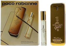 Rabanne One Million Мъжки Парфюмен Комплект с Тоалетна Вода 2 Бройки Rabanne One Million Мъжки Парфюмен Комплект с Тоалетна Вода 2 Бройки