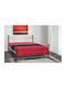 Eva Bett Halbdoppel Metall Braun mit Matratze 110x190cm