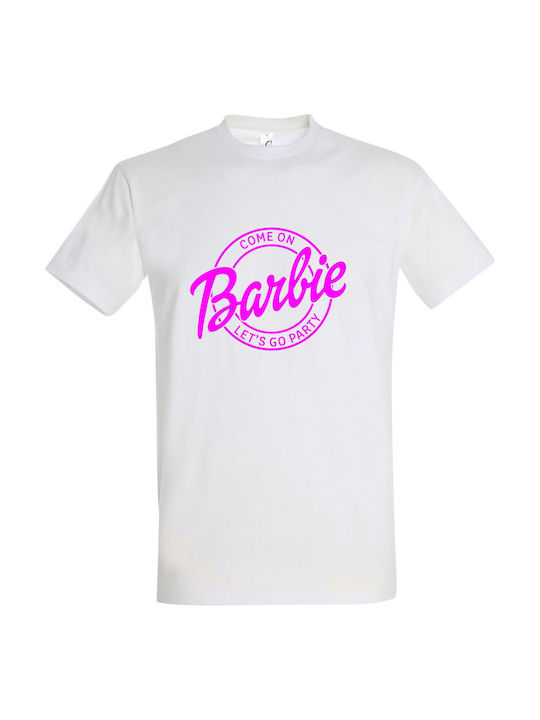 Kinder-T-Shirt Weiß Come On Barbie Let's Go Party