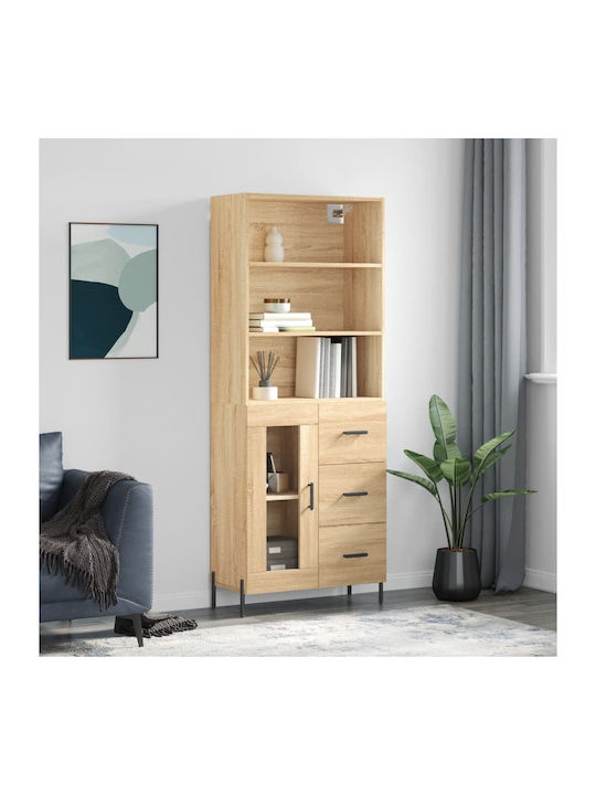 Bookcase Beige 69.5x34x180cm