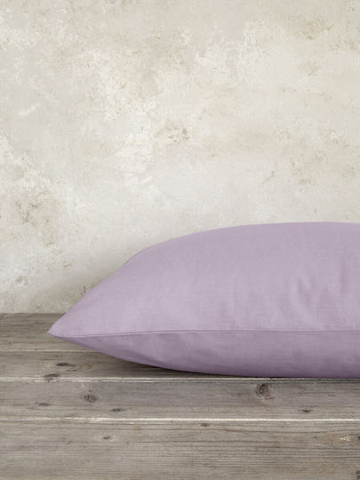 Nima Unicolors Kissenbezug-Set mit Umschlagumschlag Pale Mauve 52x72cm.