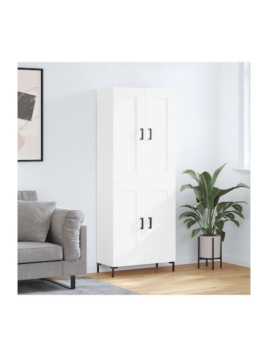 Kleiderschrank Büro White 69.5x34x180cm