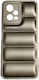 Puffer Umschlag Rückseite Synthetisches Leder Gold (Poco X5 Pro)