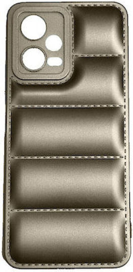 Puffer Umschlag Rückseite Synthetisches Leder Gold (Poco X5 Pro)