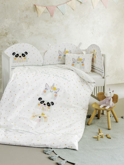 Nima Baby Quilt Baumwolle Weiß 100x140cm