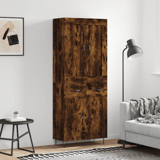 Ντουλάπα Γραφείου Ξύλινη Καφέ 69.5x34x180cm