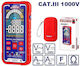 Emtop Digitales Multimeter mit AC / DC / Widerstandsmessung EDMR175015