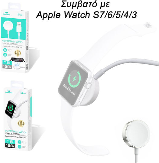 Leewello Wearable Charger Apple Watch Whiteς
