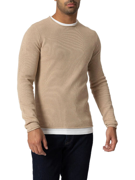 Tiffosi Herren Langarm-Pullover Beige