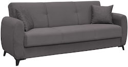 Dario Τριθέσιος Καναπές Κρεβάτι με Αποθηκευτικό Χώρο Γκρι 210x80εκ.