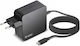 Yenkee Φορτιστής με Ενσωματωμένο Καλώδιο USB-C 100W Power Delivery Μαύρος (YAU C100)