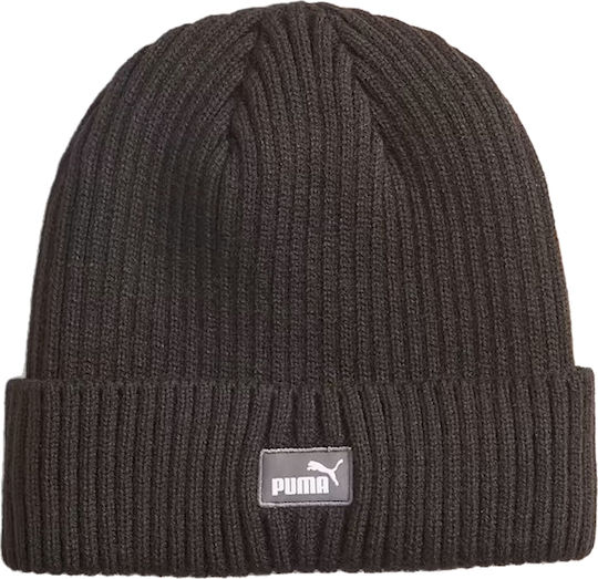 Beanie Unisex Σκούφος Πλεκτός σε Μαύρο χρώμα