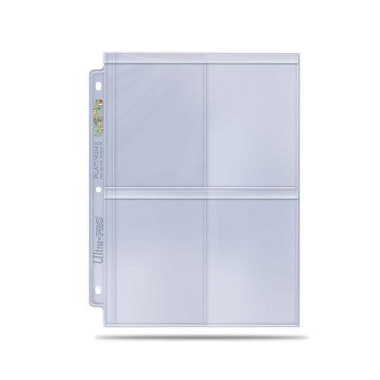 Ultra Pro 4-Fächer Sichere Platinum Kartenseiten 3 Kartenseiten 4-Fächer Standardgröße 100τμχ Transparente