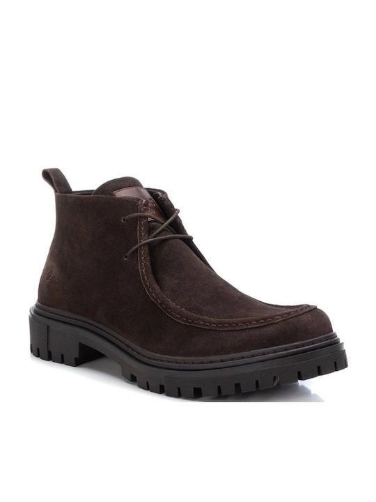 Carmela Footwear Men's Leather Boots Brown