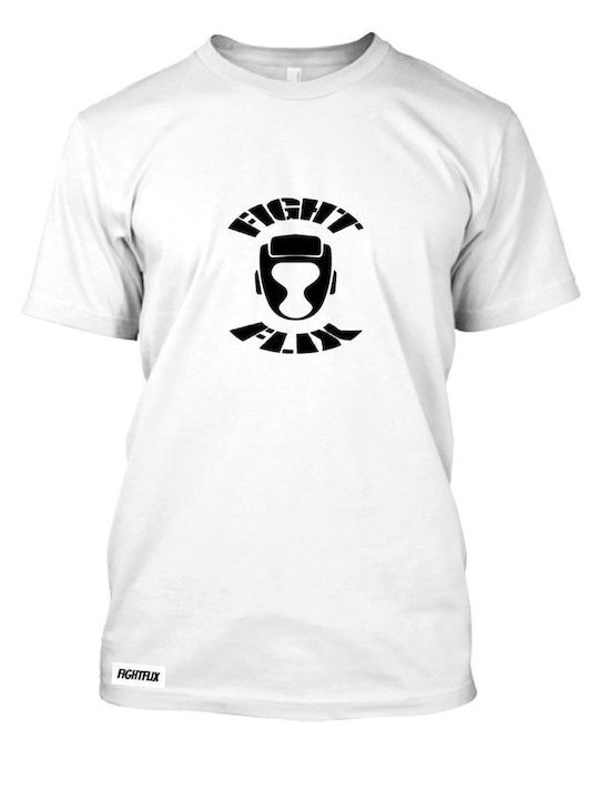 FightFlix Men's T-Shirt for Boxing White SX4658